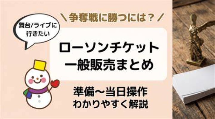 ローソンチケット先着販売の事前準備イメージ