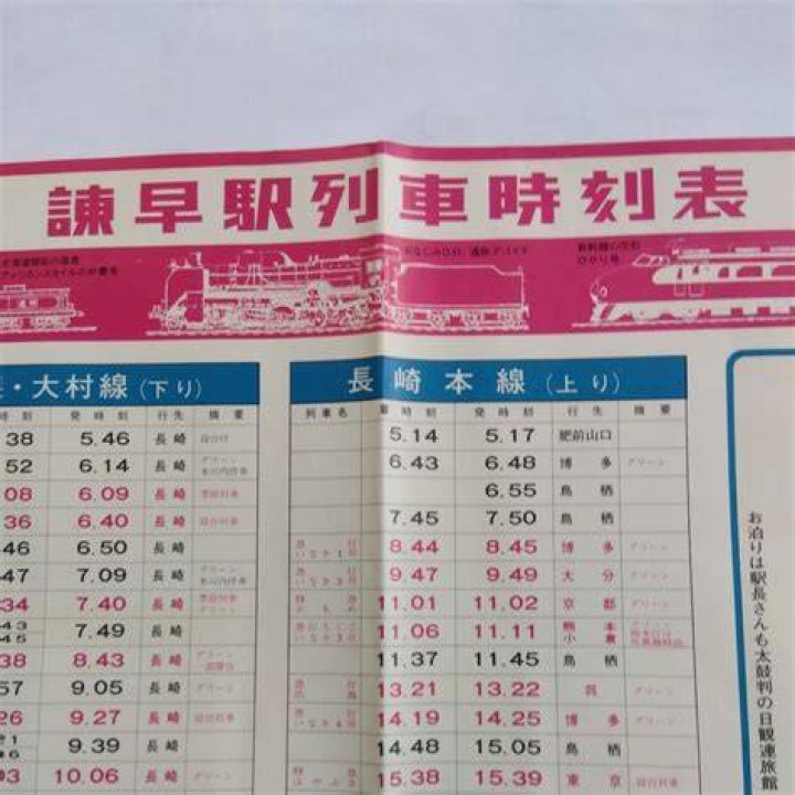 諫早駅の時刻表確認イメージ